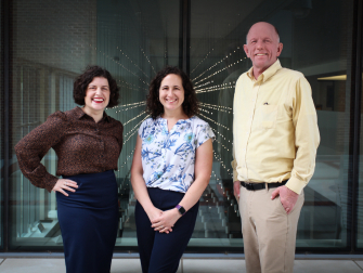 Interdisciplinary faculty co-directors of the Astrobio Minor (from left): Jennifer Glass, Frances Rivera-Hernández, Nicholas Hud