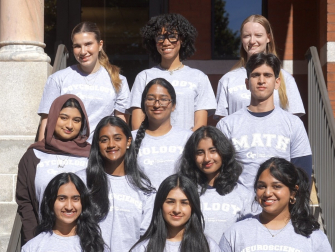 1st row, from L to R: Nidhi Shenoy, Inara Sheeraz, Pallavi Dokka; 2nd row: Meghana Kesari, Ishita Sukul; 3rd row: Ameera Alam, Anjali Ganapathiraju, Agastya Arora; 4th row: Lea Setton, Jayanna Baptiste, Ava-Elizabeth Jacoby.